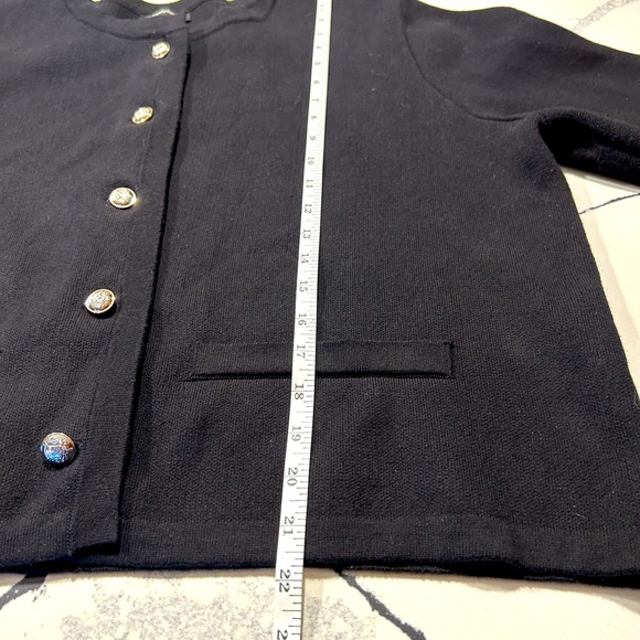 Pretty Garden heavy all cotton black sweater/jacket.  NWOT - Picture 8 of 8